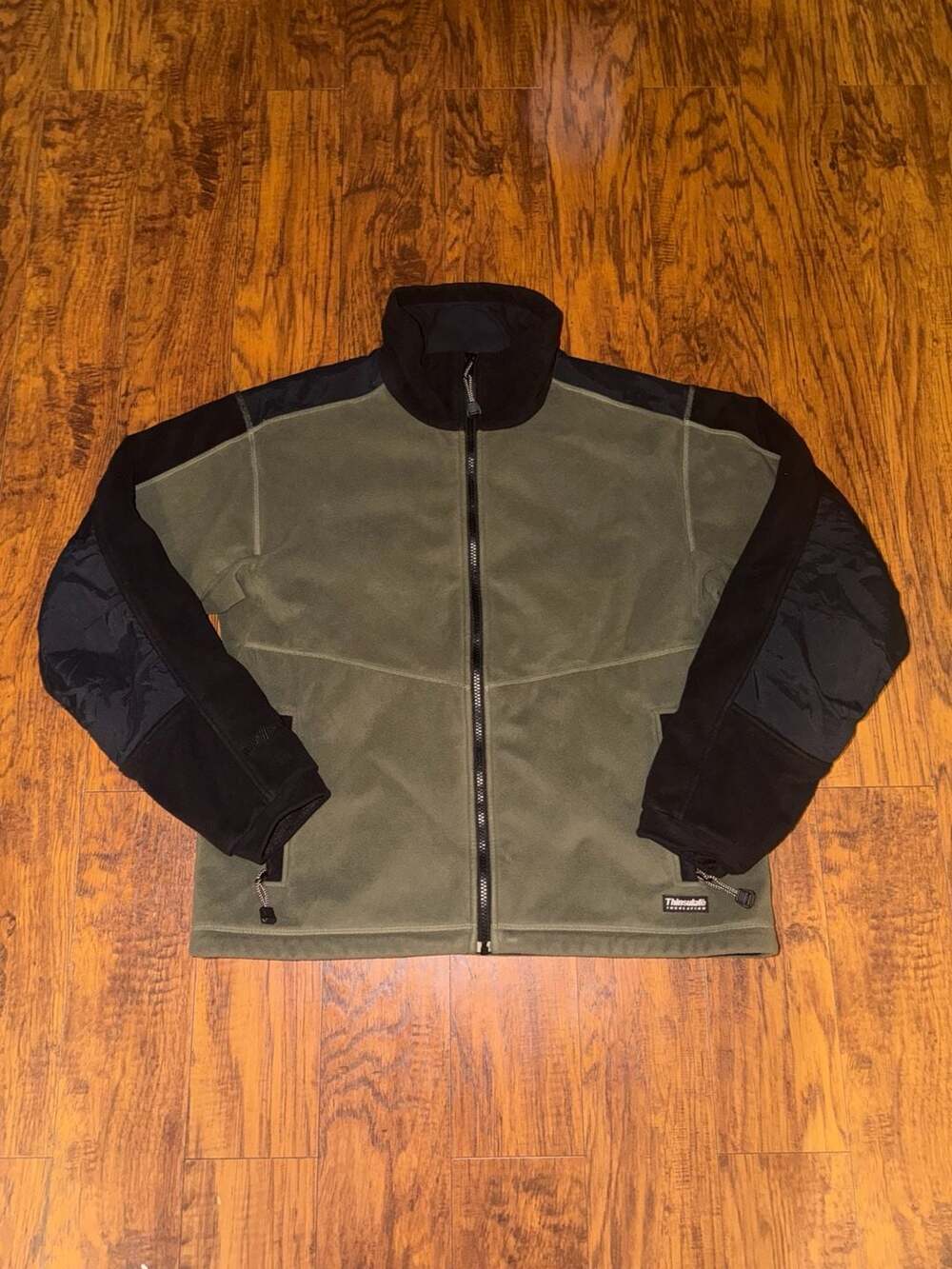 Cabela's Thinsulate Insulation Wind-Stopper Full-Zip Green and Black Fleece Jack